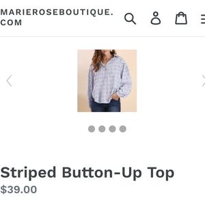 Striped Button-Up Top